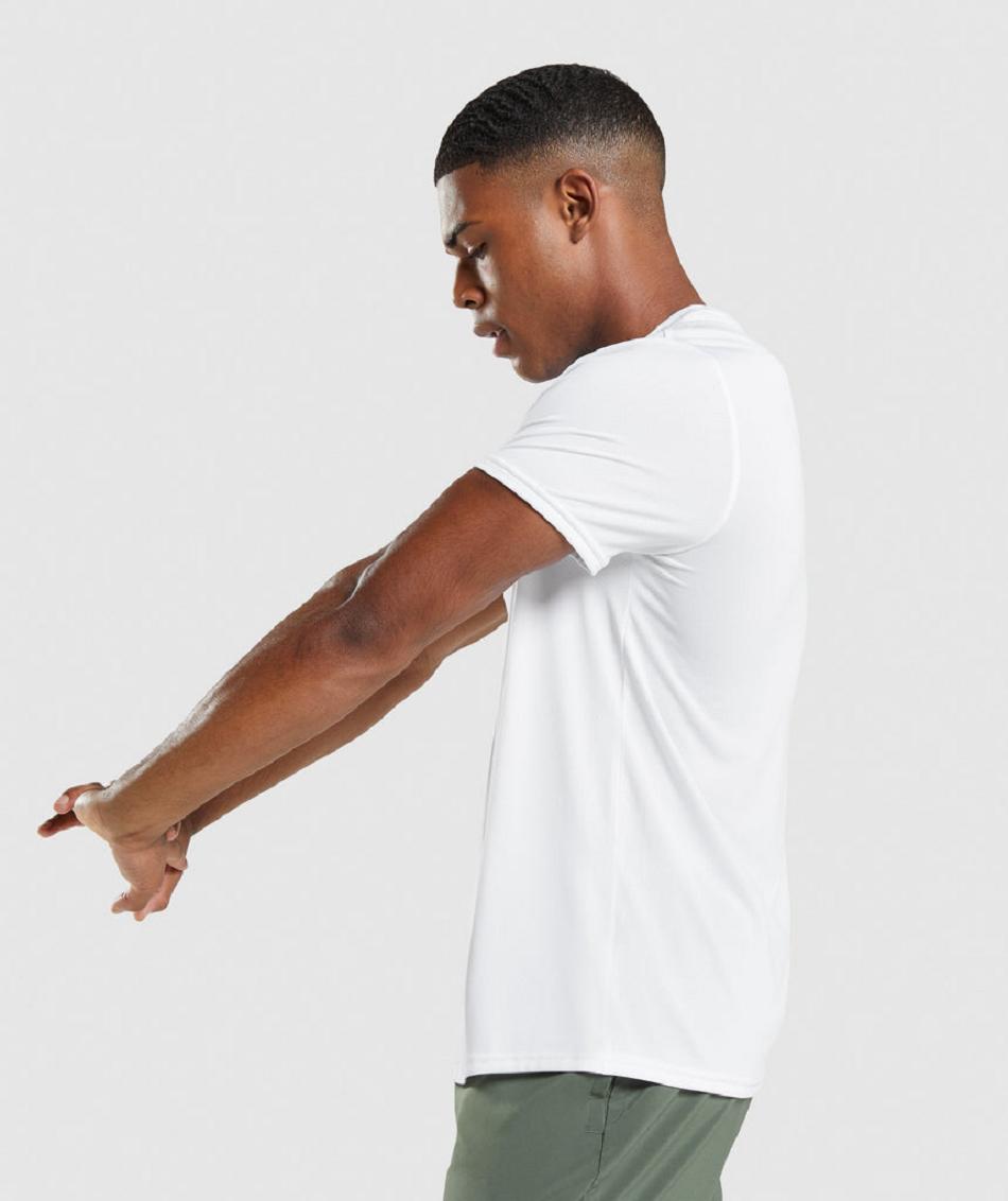 T Shirts Gymshark Arrival Regular Fit Hombre Blancas | CO 3270LIS